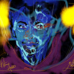livePixtures de Hugo. Portrait réalisé en dessin live painting